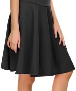 Urban CoCo Women's Basic Versatile Stretchy Casual Mini Skater Skirt
