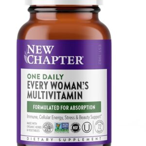 New Chapter Women's Multivitamin for Immune, Beauty + Energy Support with 20+ Nutrients -- Every Woman's One Daily, , 72 Count