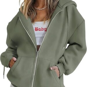 AUTOMET Womens Zip Up Hoodies Oversized Sweatshirts Fleece Jackets Long Sleeve Crop Sherpa Fall Outfits 2025