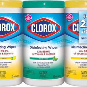 Clorox Disinfecting Wipes, Multi-Pack of 3 Canisters,